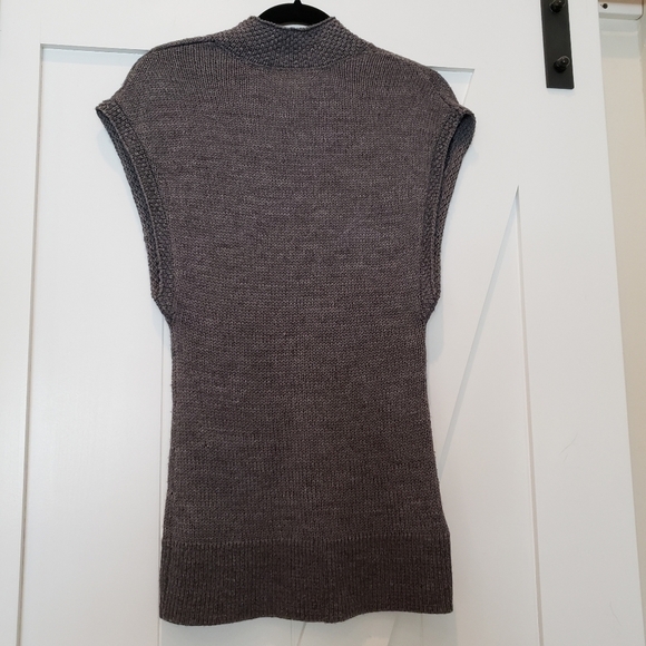 PROMOD Grey Heather V Neck Knit Sweater Vest, long vest, vintage sweater vest Sm - Picture 3 of 13